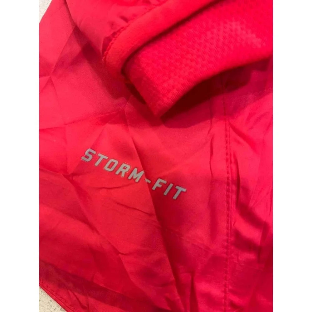 Nike Storm-FIT Womens Red Reflective Running Jacket Full Zip 425089-691 Small